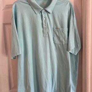 beach and barn polo shirt Men’s 2x aqua blue soft cotton, great condition